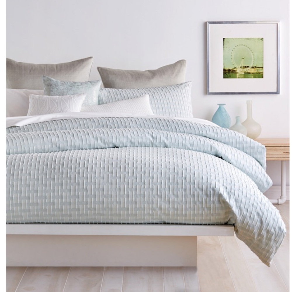 NWT DKNY King Duvet Cover, Refresh, Mist - Picture 2 of 8
